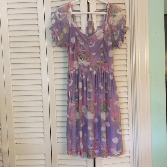 Hot Topic "Care Bears" Characters In The Clouds Dress w/Mesh Bouncy Skirt (L) - Picture 2 of 13
